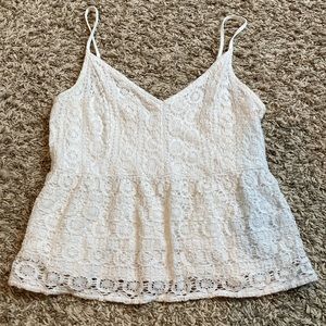 Peplum lace top